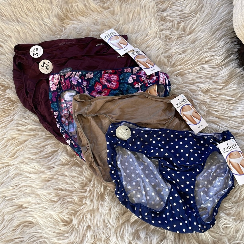 Five pairs of Jockey Bikini Underwear size 5